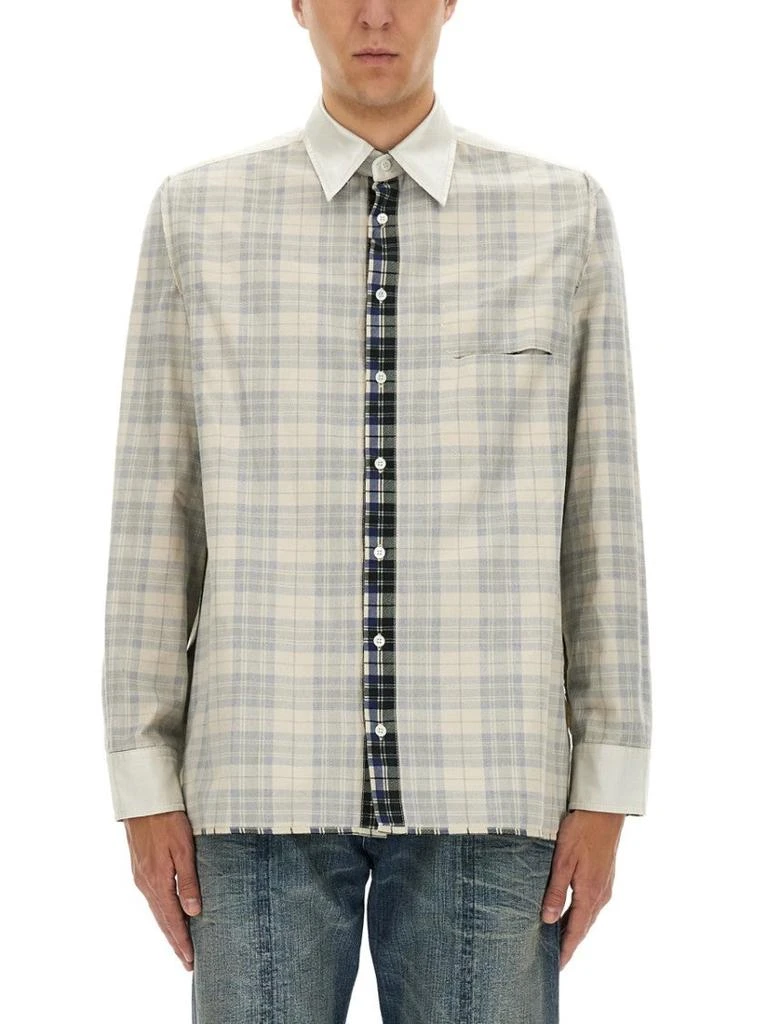 MM6 Plaid Shirt With Classic Collar 1