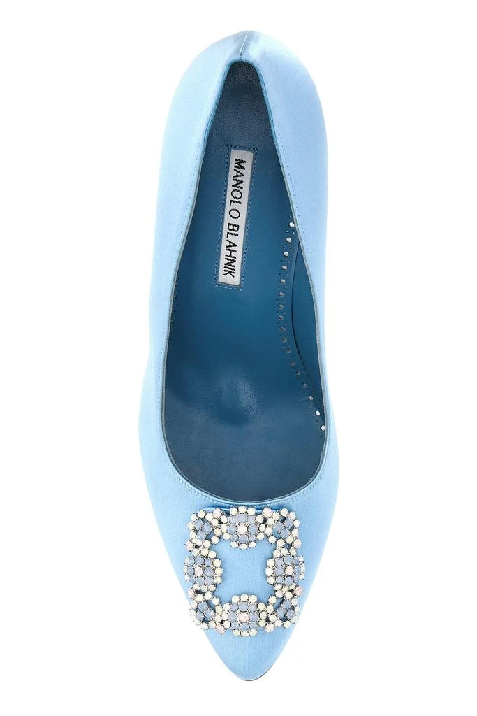 Manolo Blahnik Light blue satin Hangisi pumps 3