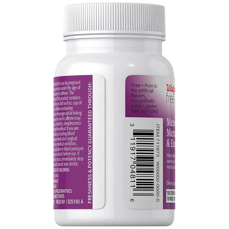 Walgreens Free & Pure Menopause + Mental Alertness and Energy Capsules 4