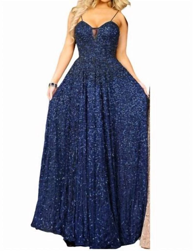 slim fit dress slacks Elisa Sequin Beaded A-Line Mini Dress