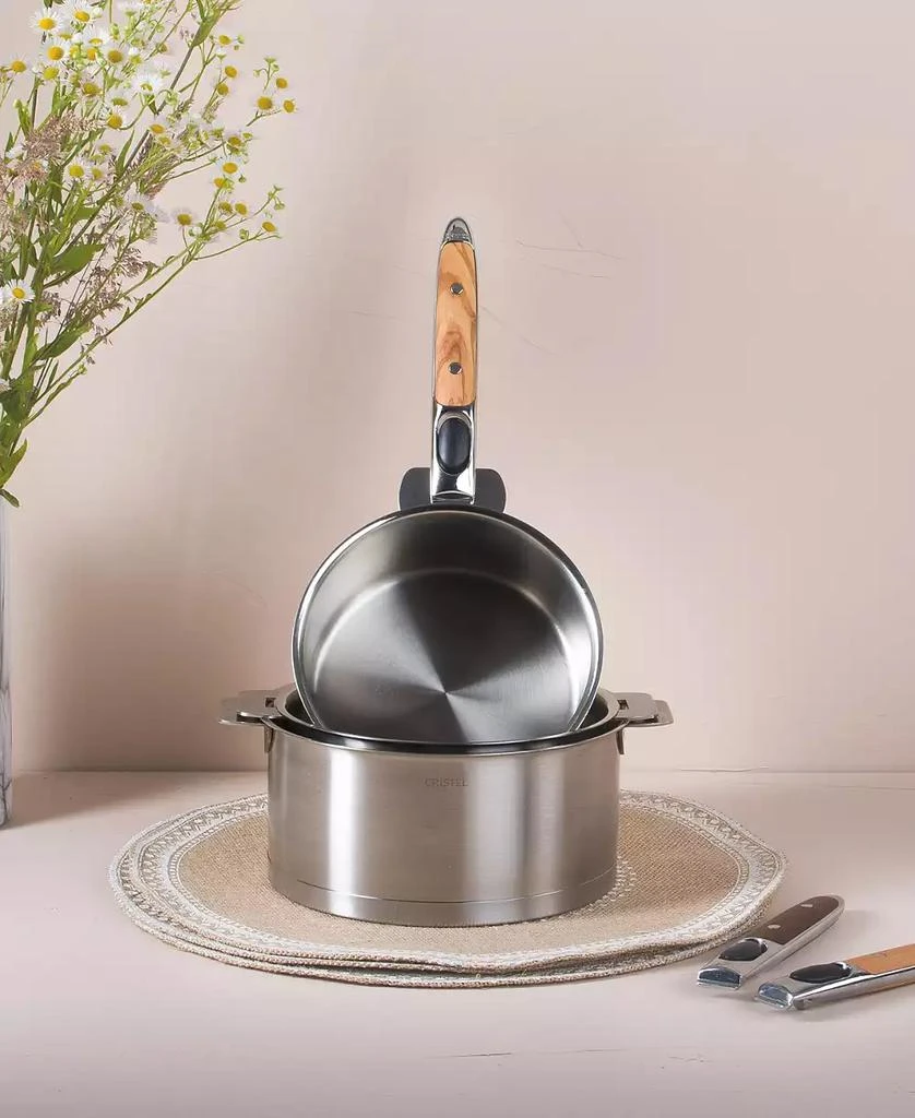 Cristel Stainless Steel 3-Piece Strate Saucepan Set 2