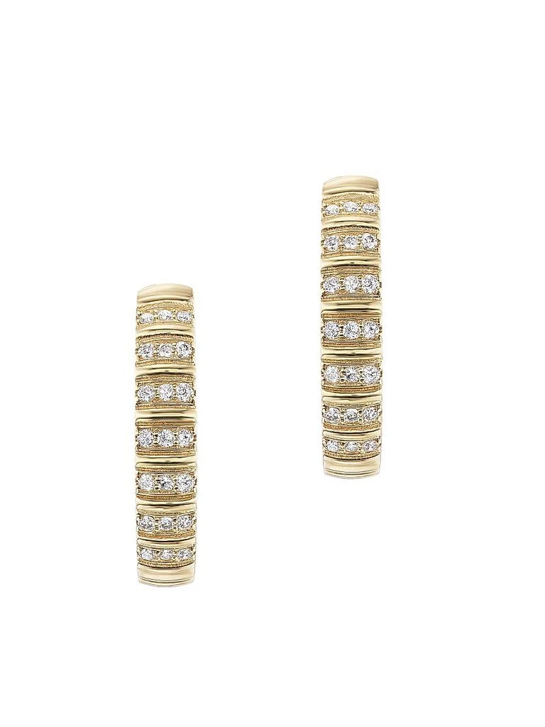 Marlo Laz Desert Rising Juli 14K Yellow Gold & 0.26 TCW Diamond Hoop Earrings 2