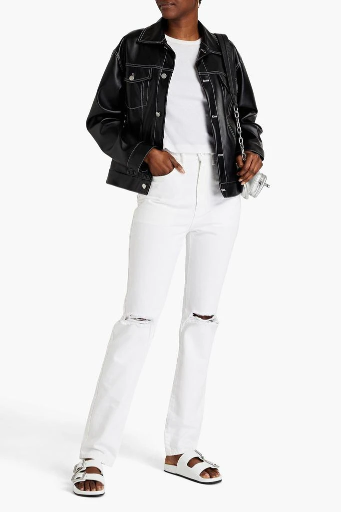 Alexander Wang Distressed high-rise straight-leg jeans 2