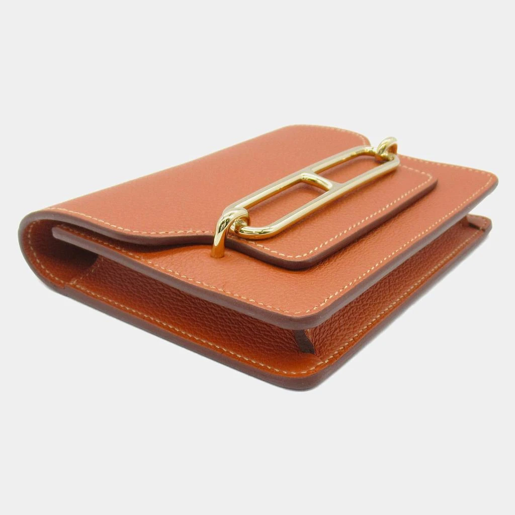 Hermes Hermes Brown Leather Slim  Short Wallet 3