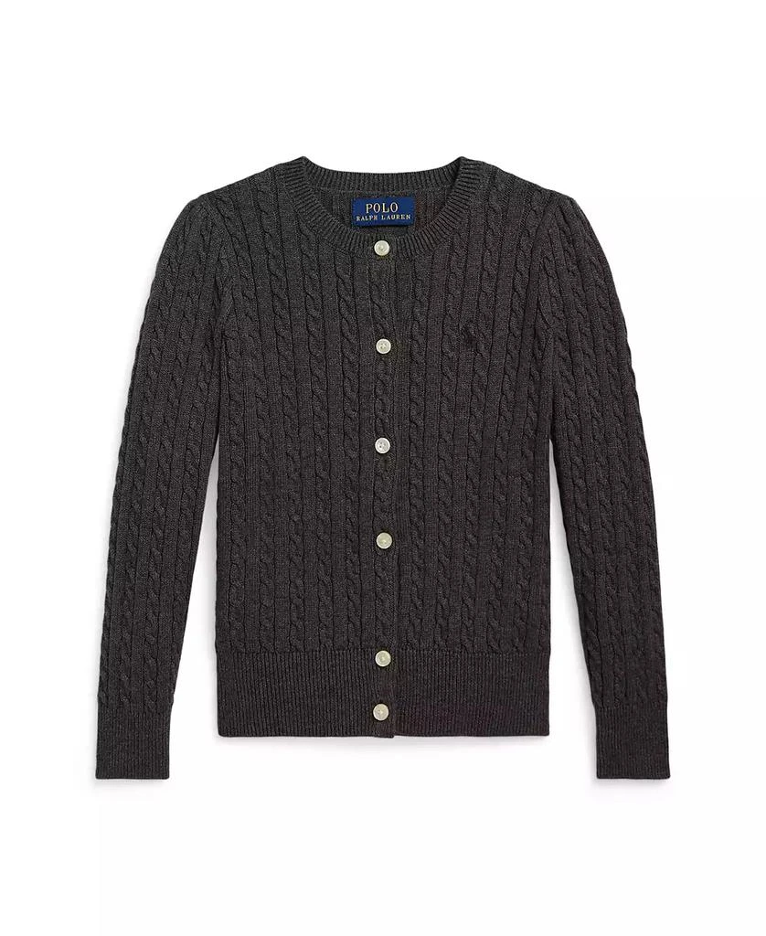 Ralph Lauren Girls 2T-6X Mini-Cable Cotton Cardigan