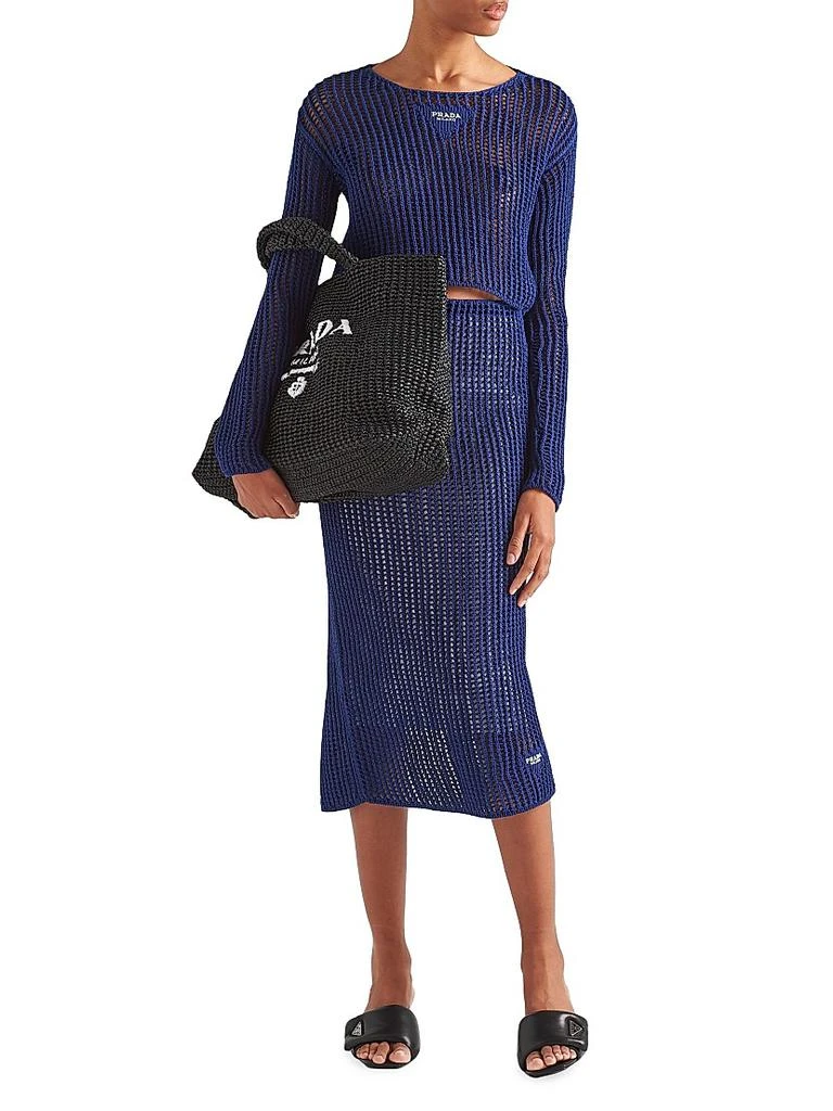 Prada Raffia Tote Bag 7