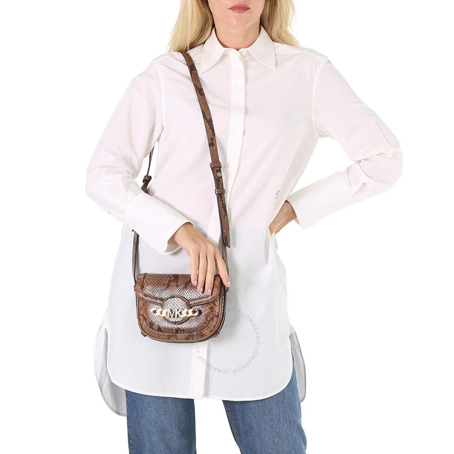 Michael Kors Snakeskin Effect Saddle Crossbody Bag 2