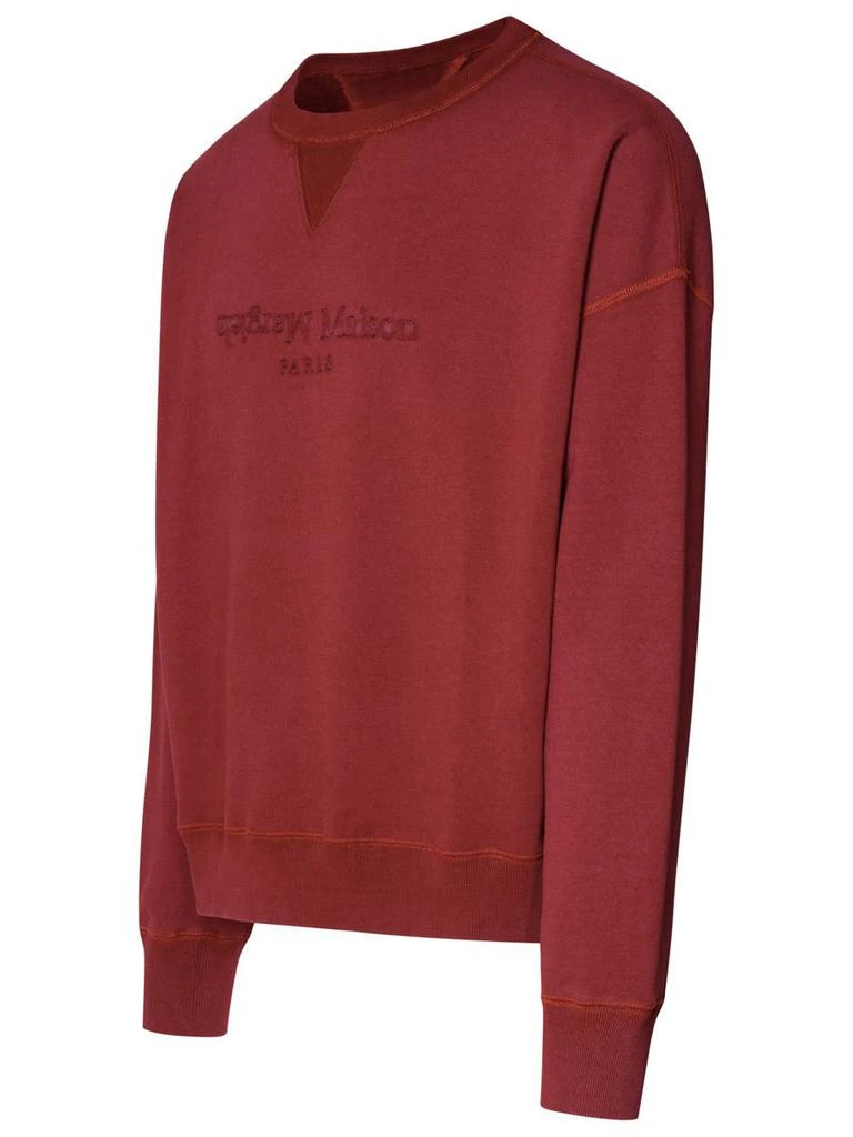 MAISON MARGIELA MAISON MARGIELA BURGUNDY COTTON SWEATSHIRT 2