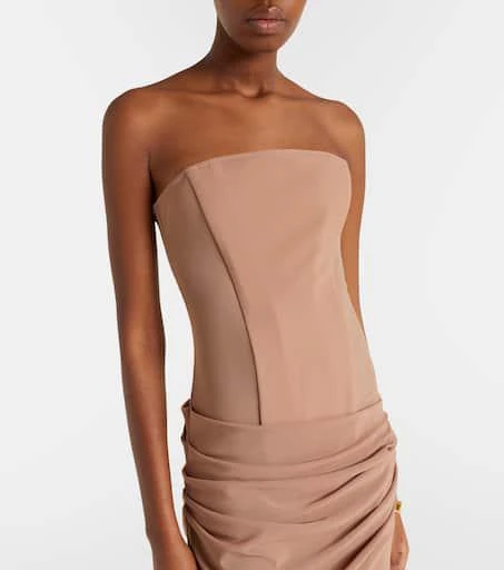 Alex Perry Semi-sheer strapless gown 4