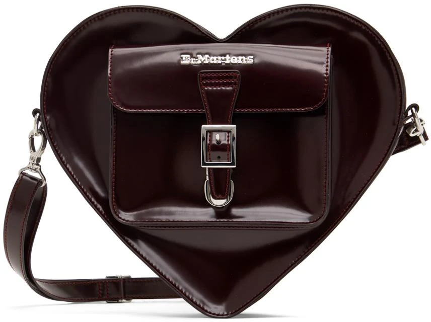 Dr. Martens Burgundy Heart Shaped Backpack 1