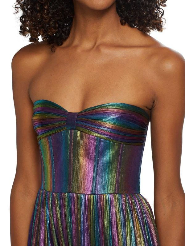 BRONX AND BANCO Florence Metallic Strapless Gown 4