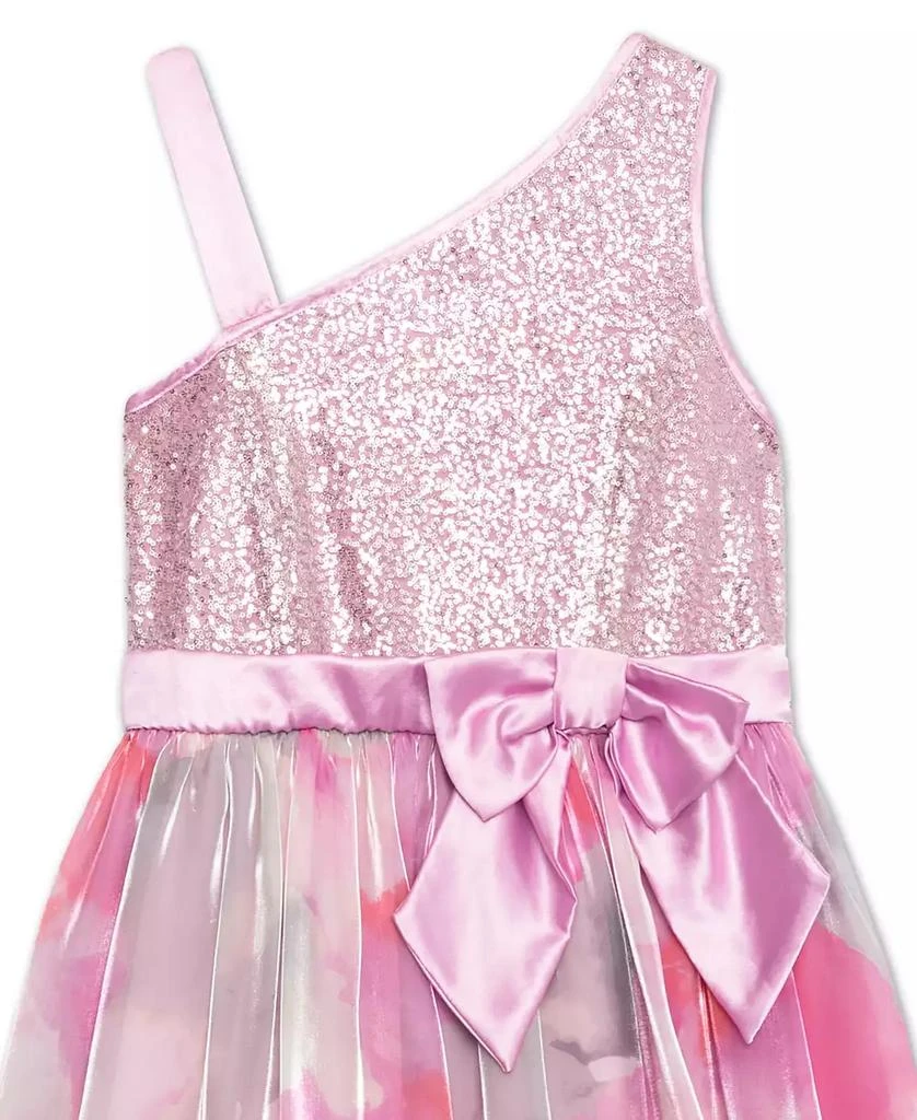 Speechless Big Girls Sequin Bodice One Shoulder Midi Dress 2