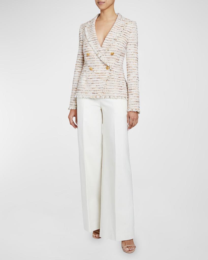 Santorelli Alaia Double-Breasted Tweed Jacket