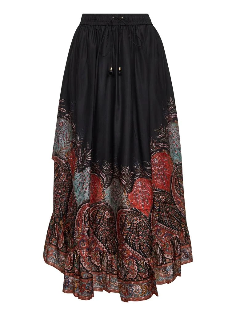 Zimmermann ZIMMERMANN | Black Paisley habotai silk Rhiannon maxi skirt | Women | 1 1