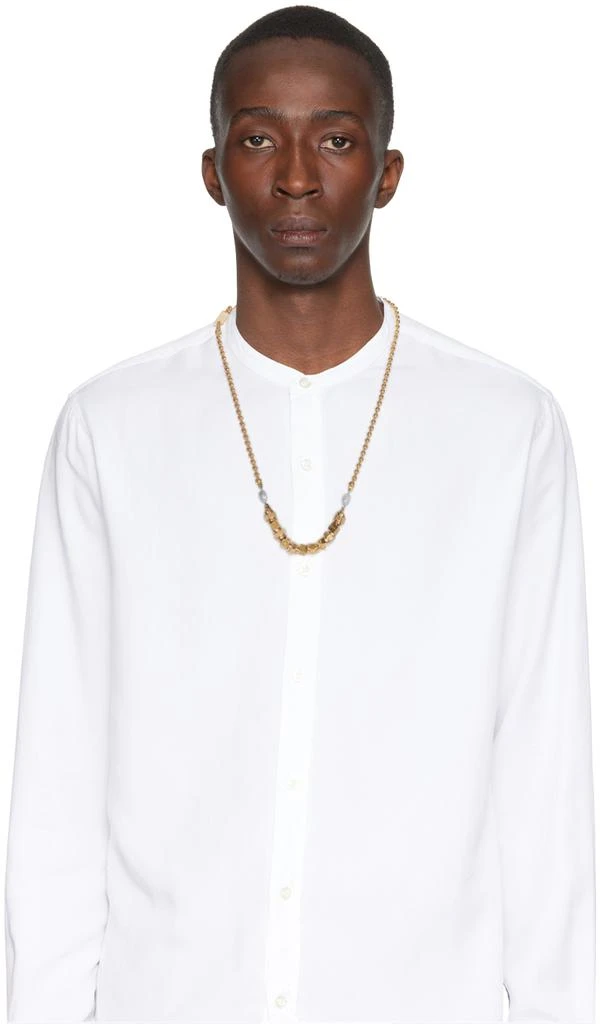 IN GOLD WE TRUST PARIS SSENSE Exclusive Gold & White AI Necklace 2