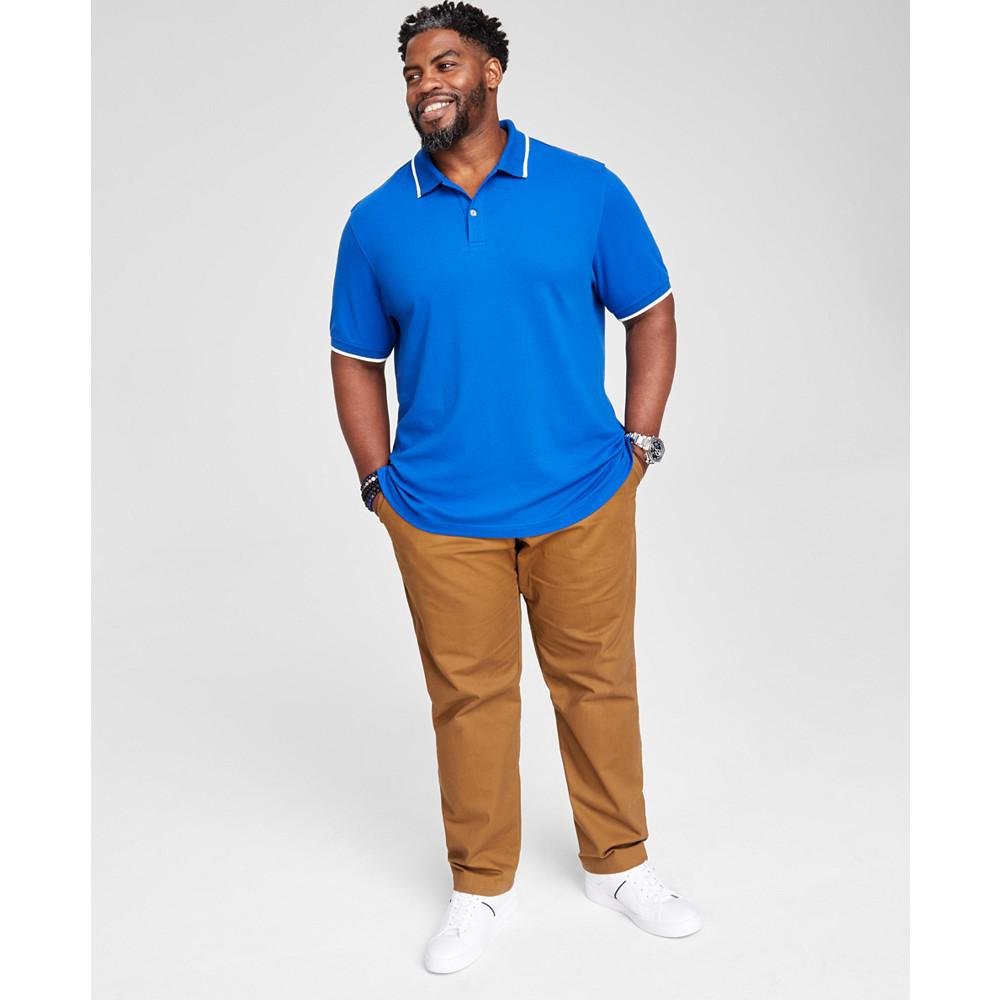 Club Room Men's Regular-Fit Tipped Performance Polo Shirt, Created for Macy's