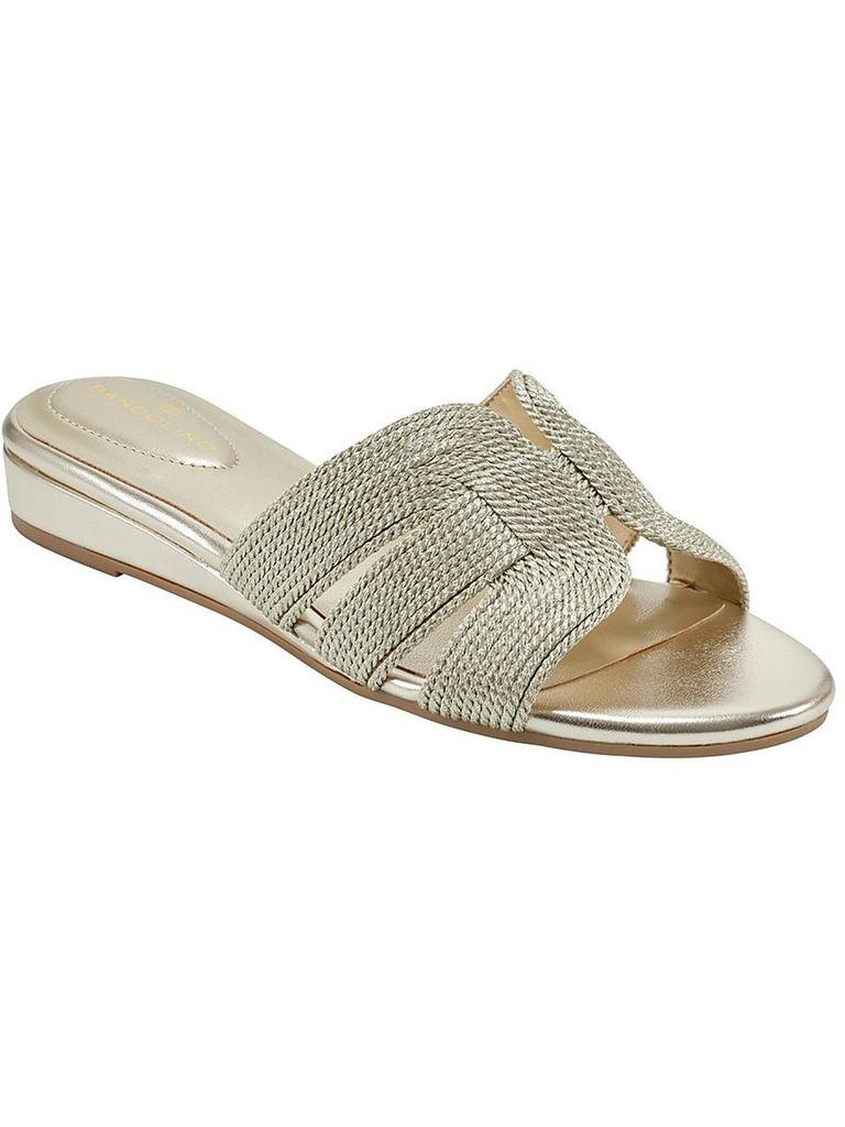 Bandolino Kaylor 2 Womens Faux Leather Braided Slide Sandals