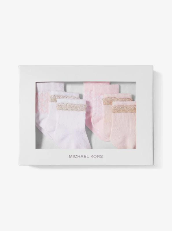 michael_kors 4-Pack Stretch Cotton Baby Socks 2