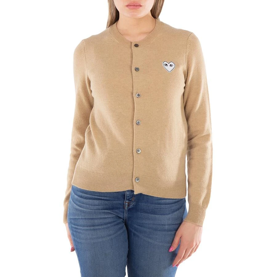 Comme des Garcons Ladies Heart Logo Crewneck Cardigan 1