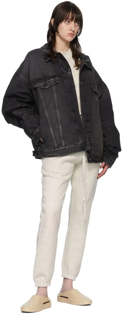 Essentials Black Faded Denim Jacket 4