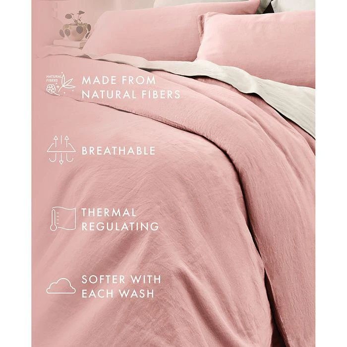 Rebecca Minkoff Soft Linen Blend Duvet Cover Set, King 6