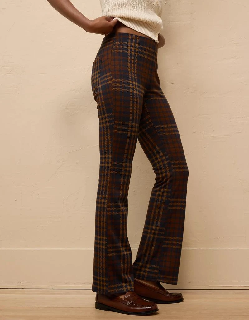 AE AE It Knit Pull-On High-Waisted Kick Boot Plaid Pant 5