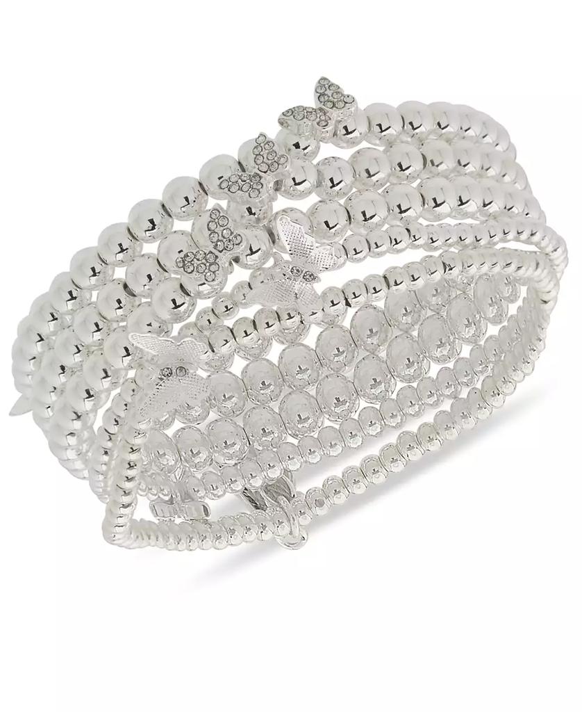 Lonna & Lilly Silver-Tone 5-Pc. Set Crystal Beaded Butterfly Stretch Bracelet