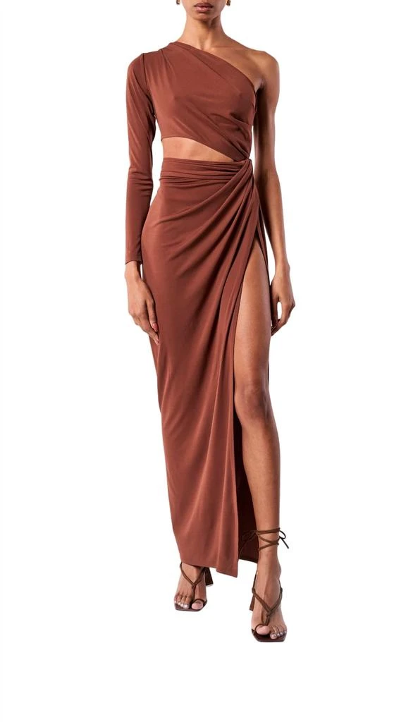 Ronny Kobo Aido Dress In Brunette 1