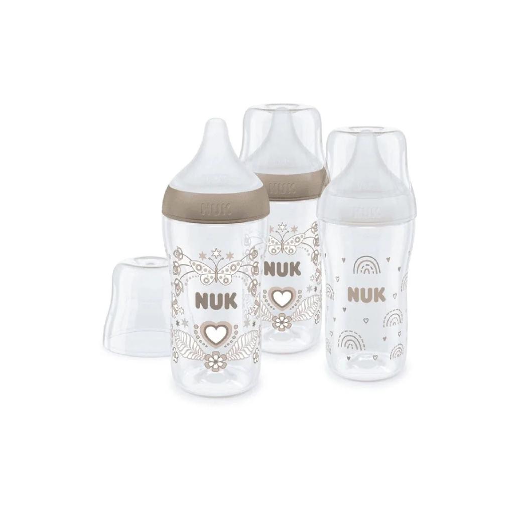 NUK NUK - Perfect Match 3pcs Bottle Set Rainbow Heart