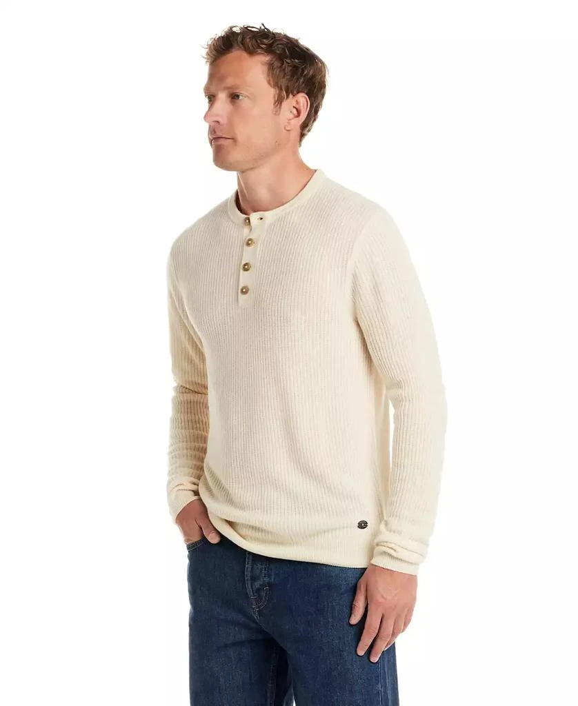 Weatherproof Vintage Men's Soft Touch Ribbed Henley Sweater 6