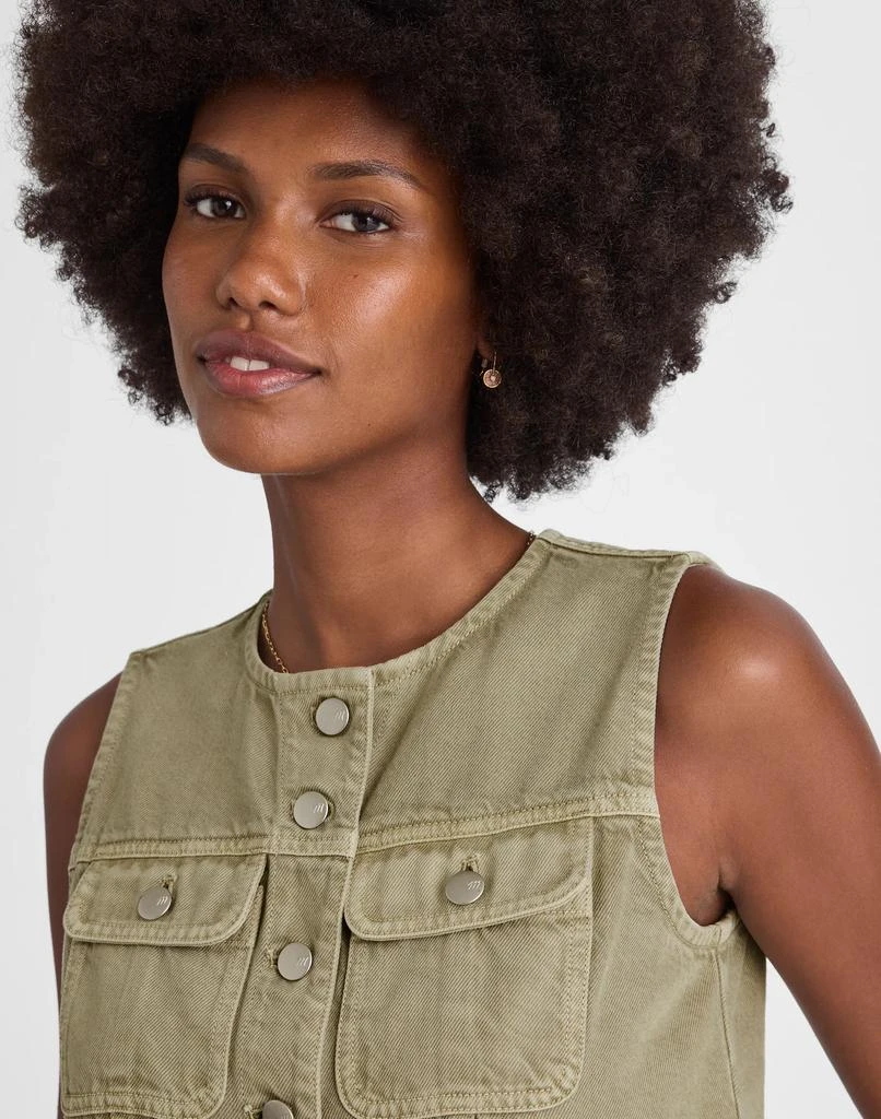 Madewell Cropped Denim Vest: Airy Denim Edition 5