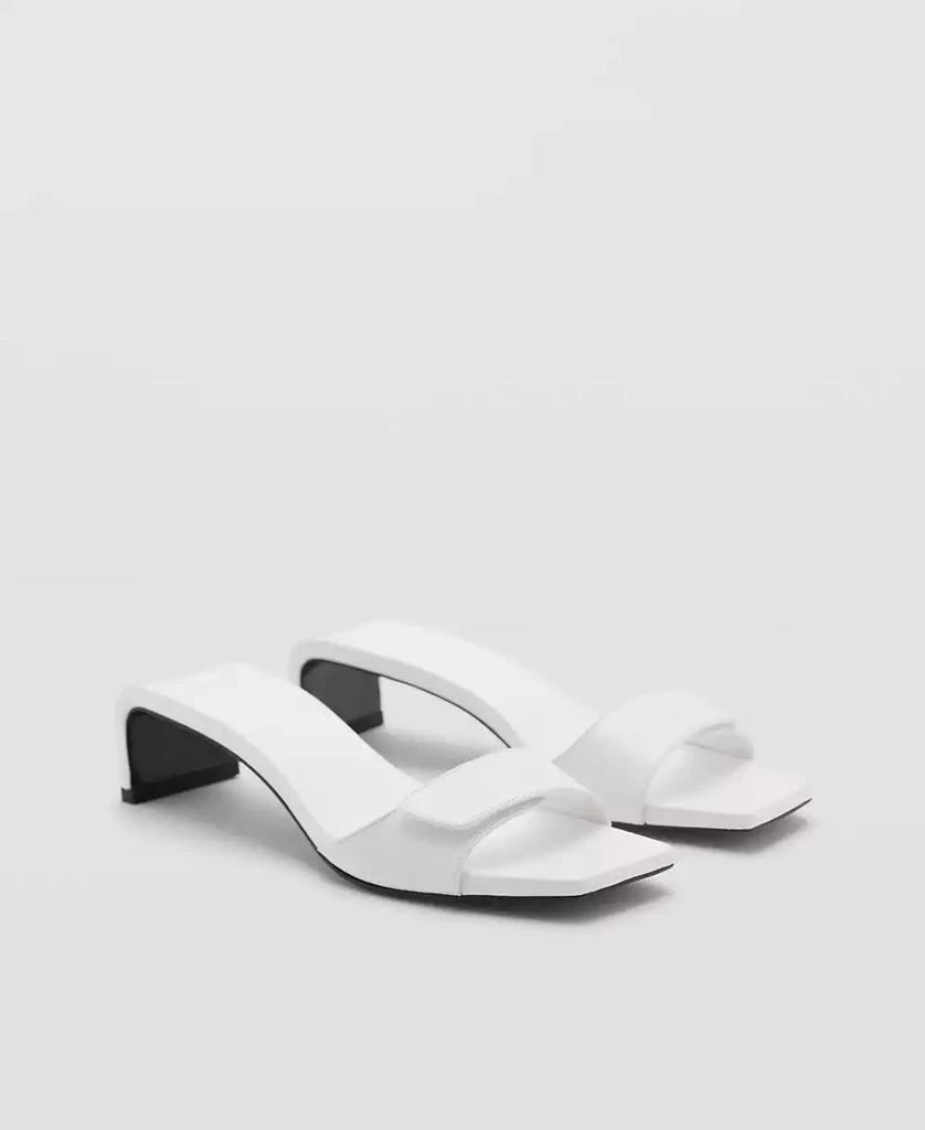 Mango Women's Heel Leather Sandals 1