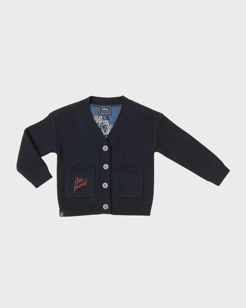 Barefoot Dreams Boy's Cozy Chic Donald Duck Intarsia Cardigan, Size 2-5 1