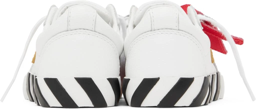 Off-White Kids White Vulcanized Leather Sneakers 2