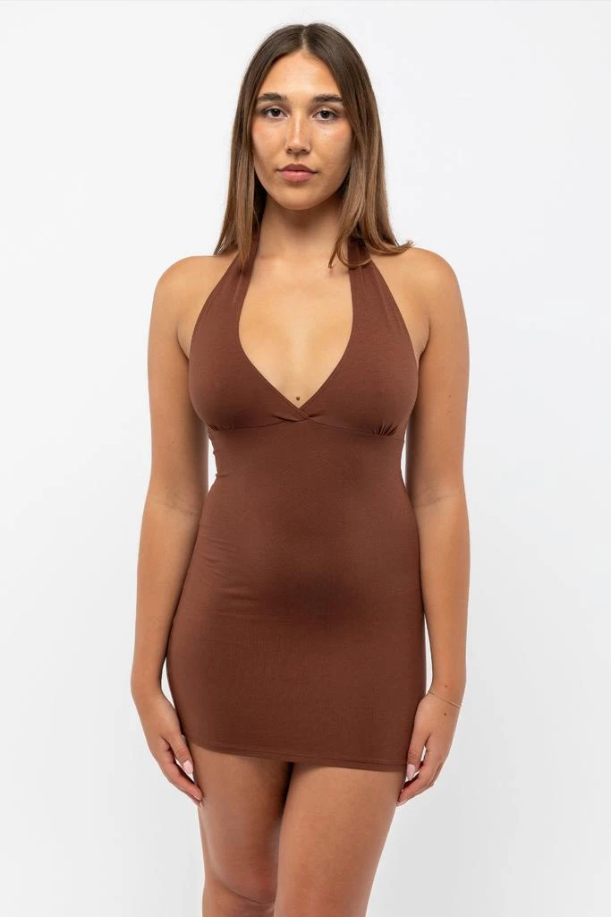 Los Angeles Apparel 8372 - Cotton Spandex Halter Mini Dress 12