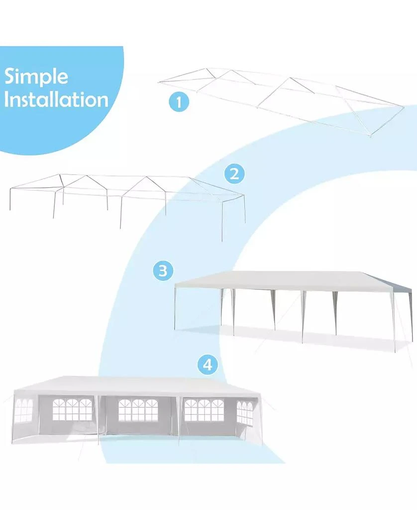 SUGIFT 10 x 30 Feet Canopy Tent with 5 Removable Sidewalls for Party Wedding 7