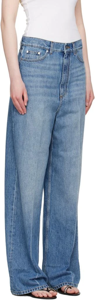 Stella McCartney Blue Faded Wide-Leg High-Rise Jeans 2