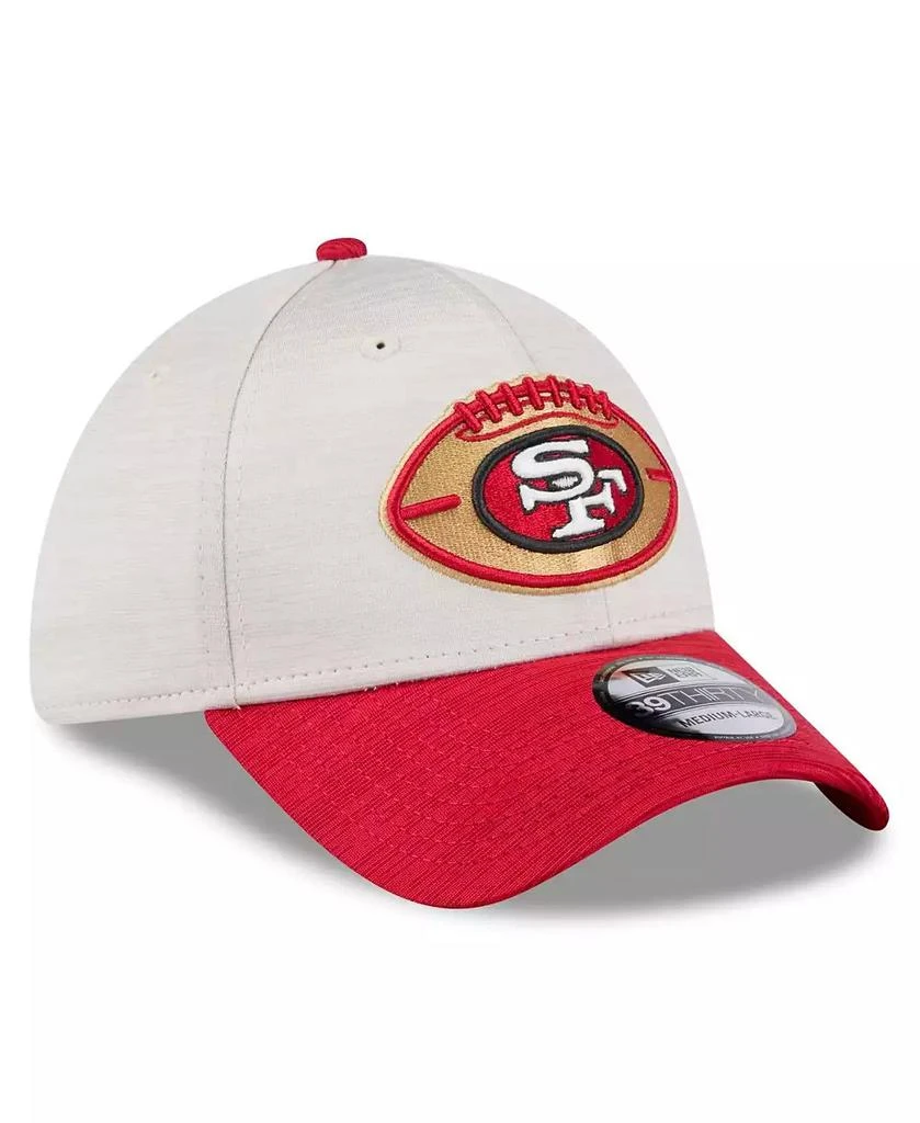 New Era Men's Stone/Scarlet San Francisco 49ers 2024 Sideline Historic 39THIRTY Flex Hat 3