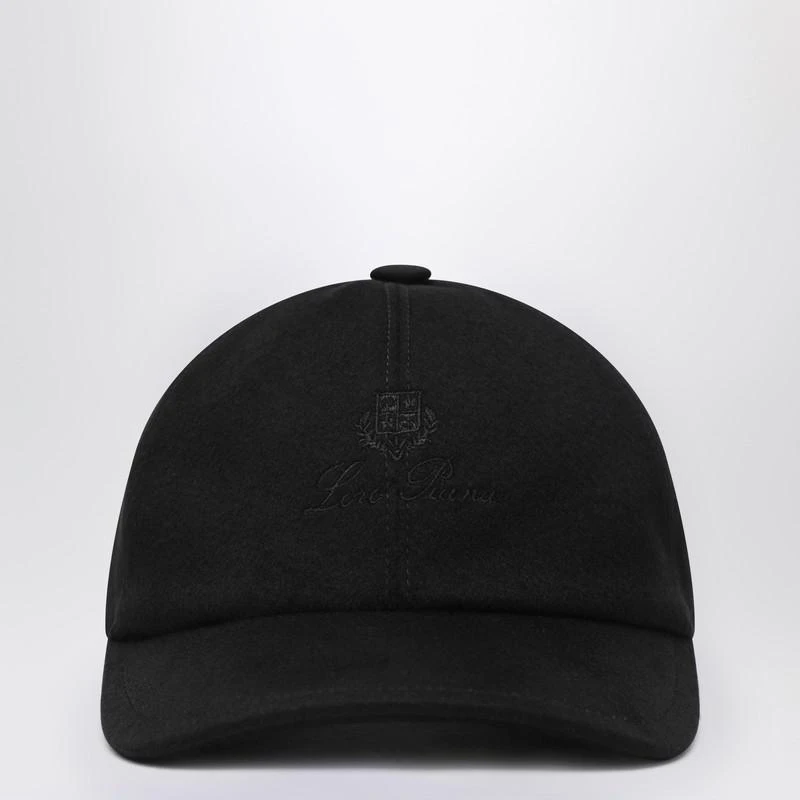 Loro Piana Black cashmere beanie 1
