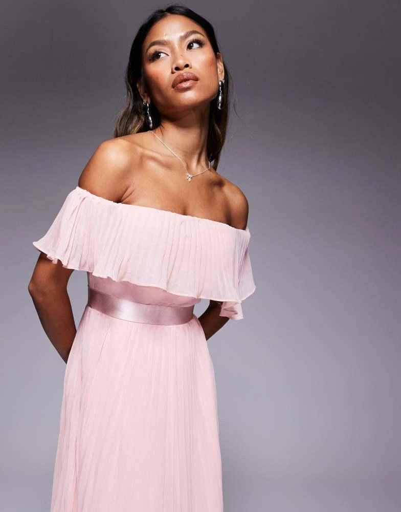 sachin and babi light blue dress A-Line/Princess Chiffon Ruffles Off-the-Shoulder Sleeveless Floor-Length  Bridesmaid Dresses