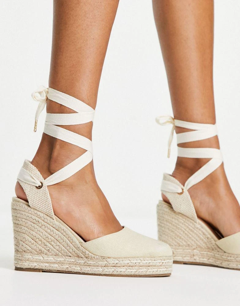 Schuh schuh Venus closed toe wedge espadrilles in natural 3