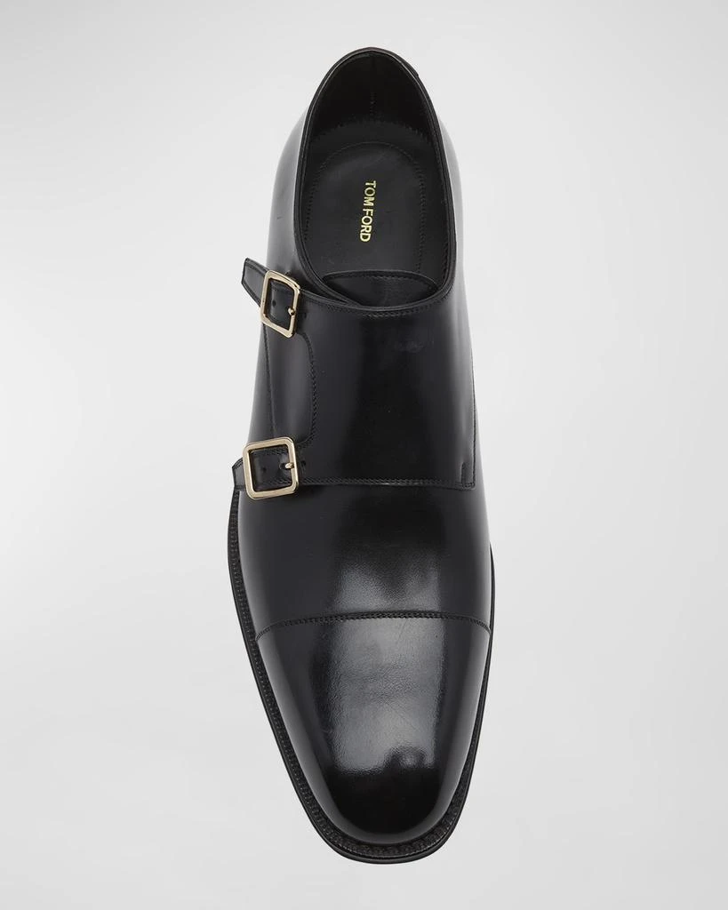 Tom Ford Men's Claydon Leather Double-Monk Strap Loafers 6