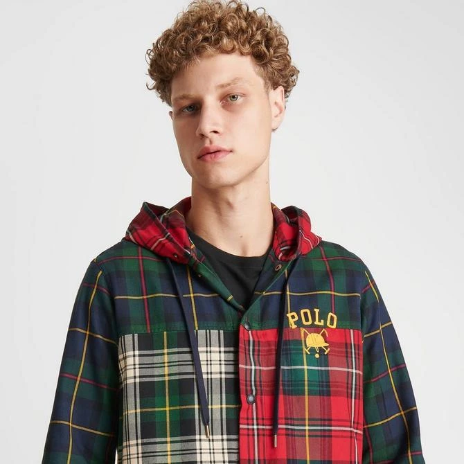 POLO RALPH LAUREN Men's Polo Ralph Lauren Tartan Hooded Button-Up Shirt 7