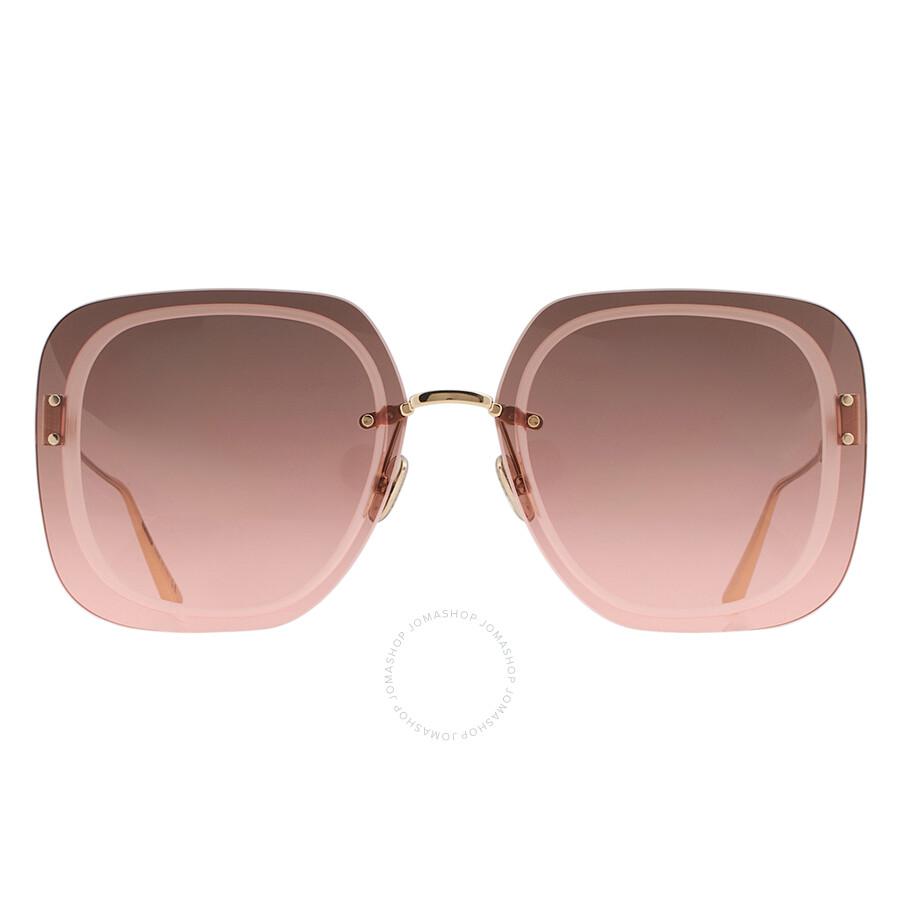 Dior ULTRADIOR SU Brown Pink Gradient Square Ladies Sunglasses CD40031U 10F 65