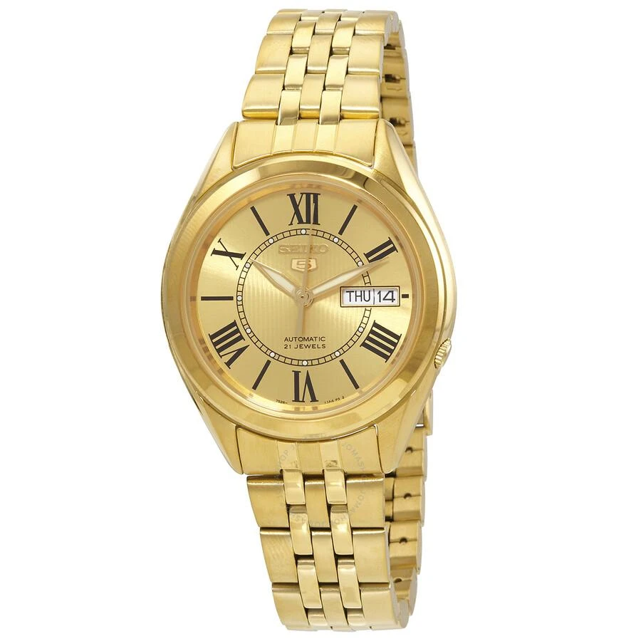 Seiko 5 Automatic Gold Dial Men's Watch SNKL38 1