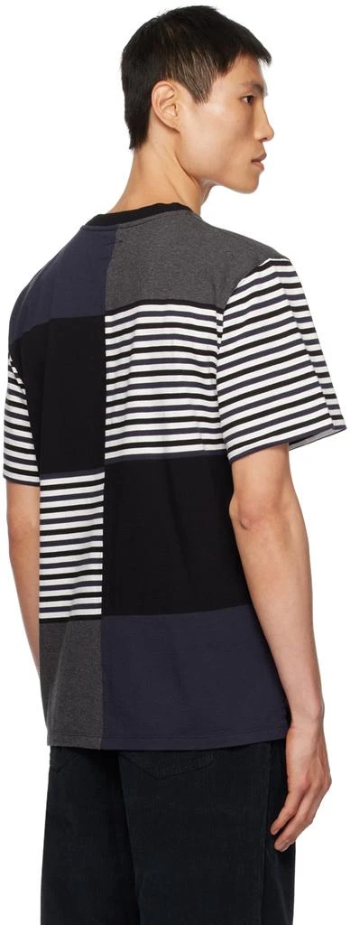 Noah Navy & Black Patchwork T-Shirt 3