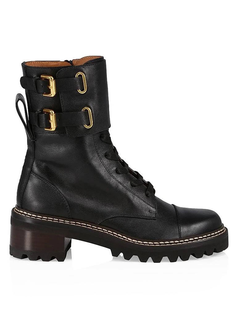 See by Chloé Mallory Leather Combat Boots 1