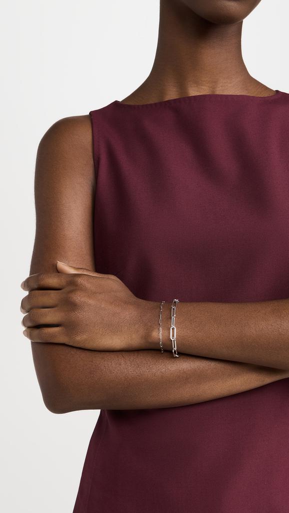 Zoe Chicco 14k White Gold Large Paperclip Chain Bracelet