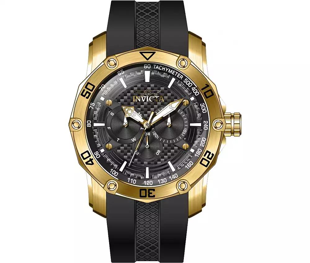Invicta Men's 45742 Pro Diver Quartz Chronograph Black Dial Watch