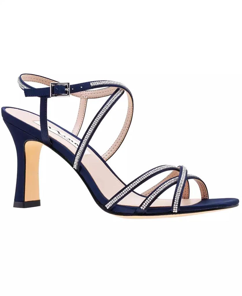 Nina Women's Anna Crystal Embellished Strappy Dress Sandals 1
